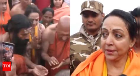 Mauni Amavasya: BJP MP Hema Malini, Baba Ramdev take holy dip at Maha ...