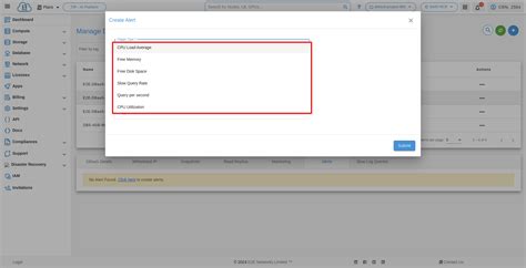 Manage your Database | E2E Cloud