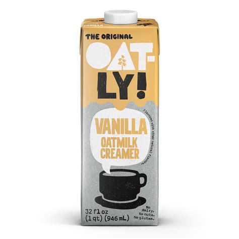 Oatly Vanilla Oatmilk Creamer, Dairy Free Coffee Creamer, 32 fl oz ...