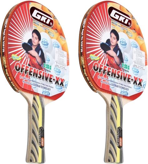 GKI Offensive Wood XX Computerized Printed Cover Table Tennis Racquet ...