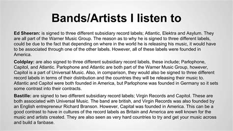 Major label case study music industry | PDF