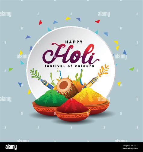happy Holi, poster, banner, template. stylish letter with Holi elements ...