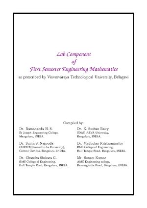 Lab Manual Engineering Maths 2 VTU - Lab Component of Second Semester ...