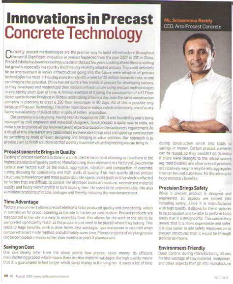 Arto Precast Concrete – Media