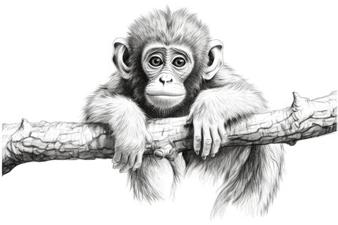 Simple Realistic Monkey Drawing