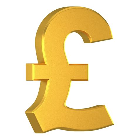 UK Pound Currency Symbol Gold 3D Model - TurboSquid 1814434