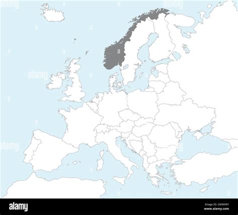 Location map of the KINGDOM OF NORWAY, EUROPE Stock Vector Image & Art - Alamy