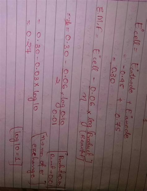 OILUU54. Calculate the emf of cell: Cr/Cr+(0.1M) || Fe²+(0.01M)/Fe ...