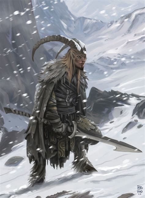 Satyr in the snow | Dungeons and dragons characters, Character art ...