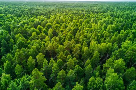 Aerial View of Dense Green Forest Canopy from Drone Perspective | Premium AI-generated image
