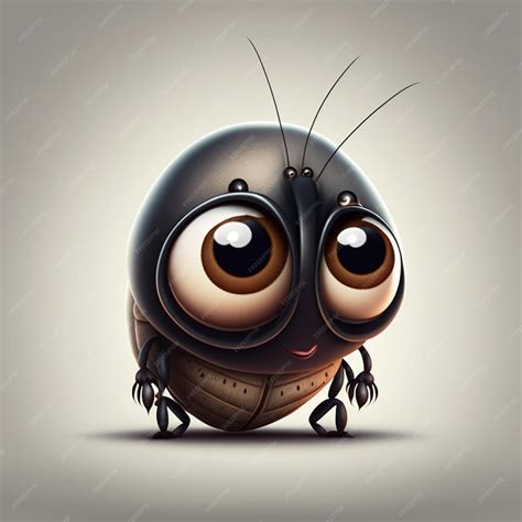 Premium Photo | Cartoon bug with big eyes and a smile on its face ...