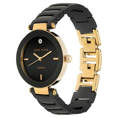 Buy Online Anne Klein Quartz Analog Black Dial Black Ceramic Strap ...