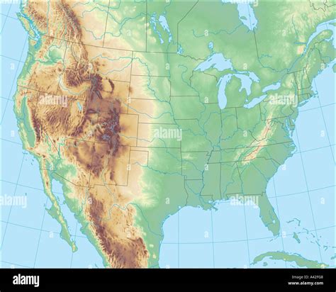 usa map of mountains