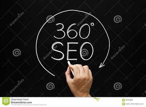 360 Degrees SEO Concept stock photo. Image of optimization - 92445668