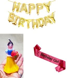 Style My Home Happy Birthday 16 Inch Golden Letter Foil Balloons Banner ...