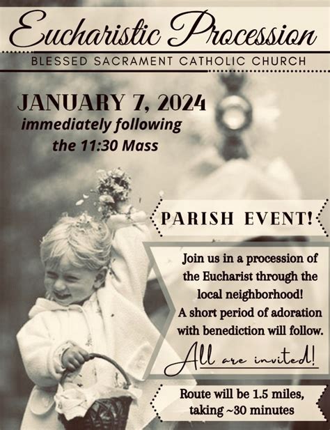 3rd Annual Epiphany Eucharistic Procession & Parish Picnic, Blessed ...