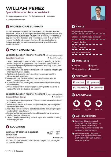 10+ Special Education Teacher Assistant Resume Samples & Templates for 2025