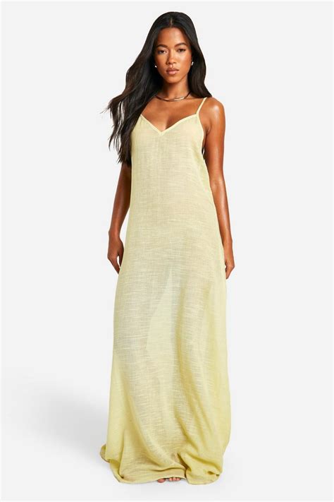 Strappy Maxi Beach Dress | boohoo USA