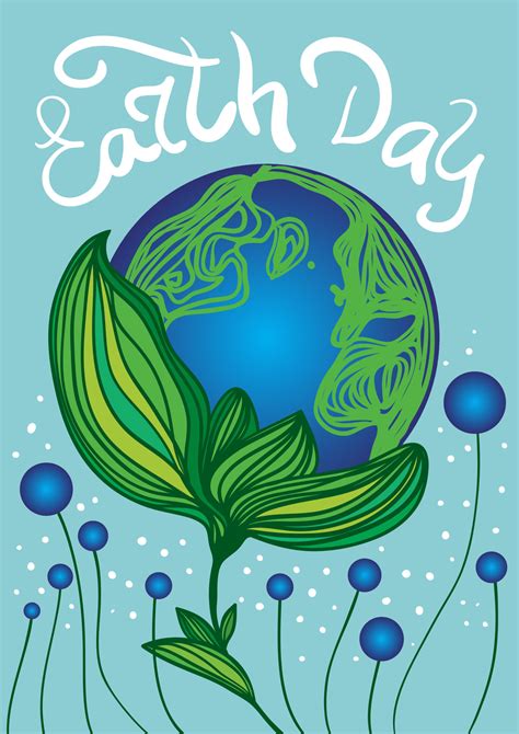 Earth Day poster. Nature protection concept. World Environment day ...