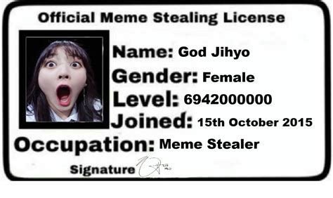 Meme Stealing License Template