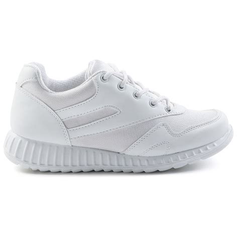 Buy Force 10 White Lacing School Shoes For Kids 9906-90GN