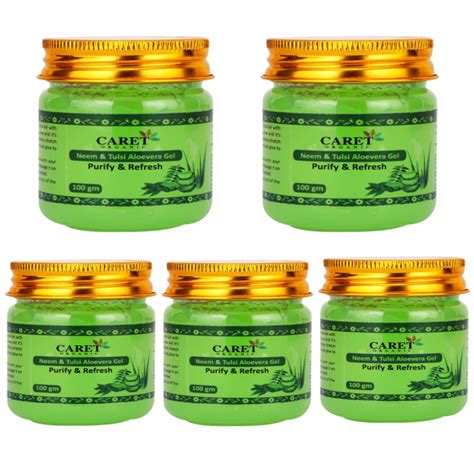 Caret Organic Neem & Tulsi Aloevera Gel | Reduce Dark Spots, Acne ...