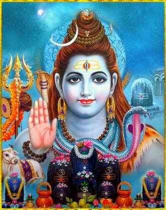 Shiv Ji (Mahadev) Multicolour Photo Print Poster Photographic Paper ...