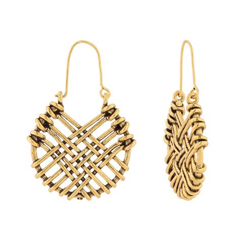 Woven Wonders Interlinked Dangler Earrings – VOYLLA