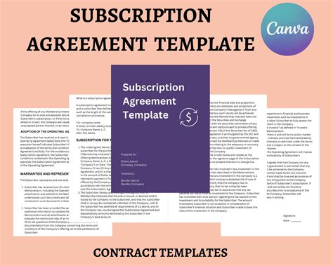 Image result for Subscription Agreement Example Website