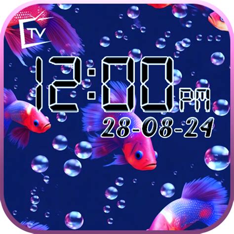 Aquatic Timekeeper: UHD Aquarium Screensavers with Analog, Digital ...