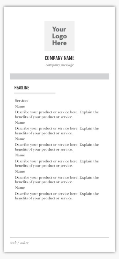 Menus Rate Cards Templates & Designs | Vistaprint