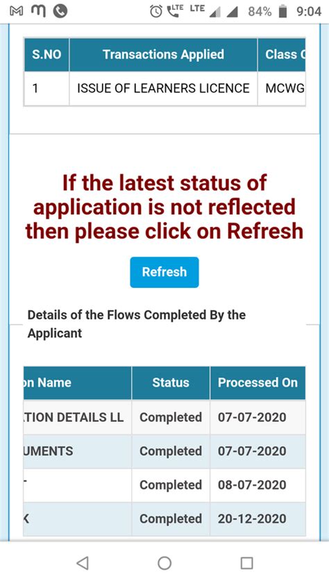 RTO India — I didn't get my learning license after passing the ll test