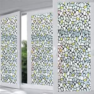 Buy WOLOUR Black White Stone Self Adhesive Window Sticker Film Self ...