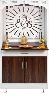 De Italian Factory Wooden Temple With LED Light | White & Walnut Color ...