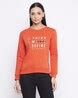 Buy Rust Sweatshirt & Hoodies for Women by OCTAVE Online | Ajio.com