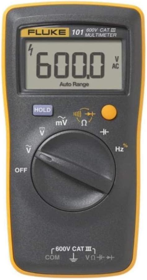 Fluke 101 Digital Multimeter 6000 Counts Volt Meter IP40 AC/DC Volt ...