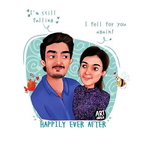 Cartoon Portrait - Cute Anniversary or Wedding Gift for Couples ...