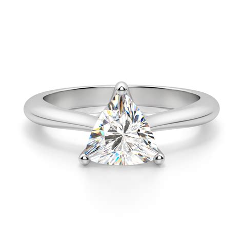 Moissanite Trillion Cut Solitaire Ring – Shayonam Jewels