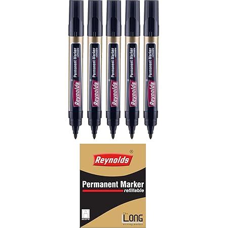 Luxor Permanent Marker in Classic Black, Pack of 10, Ideal for ...