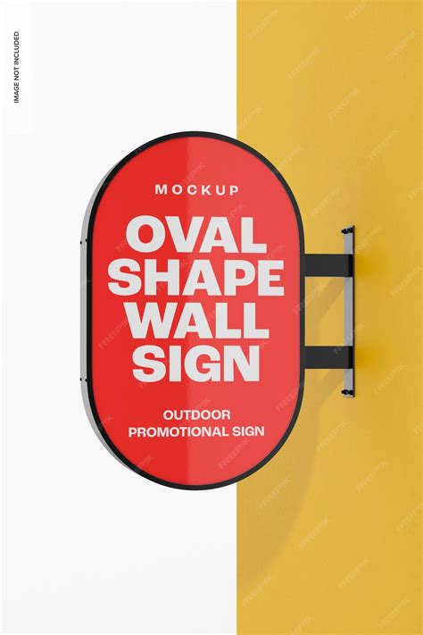 Oval Street Sign Mockup Psd