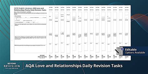 AQA Love and Relationships Daily Revision Tasks