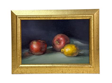 Sara Simboli. Oil/board. Apples And Lemons. Auction