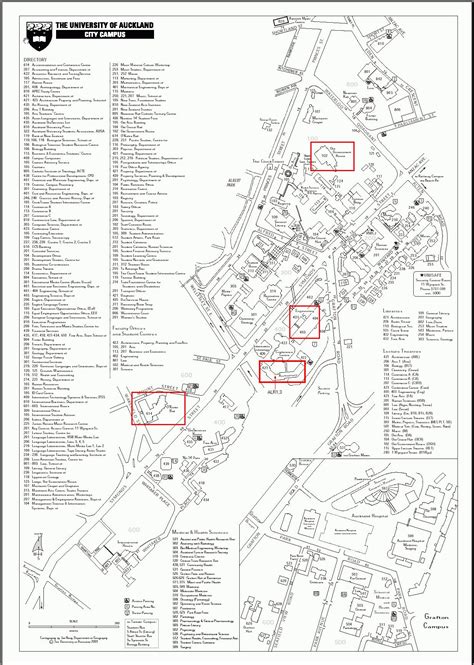 Auckland uni campus map - Auckland uni city campus map (New Zealand)