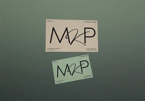 Levitating business card mock-up | Premium PSD