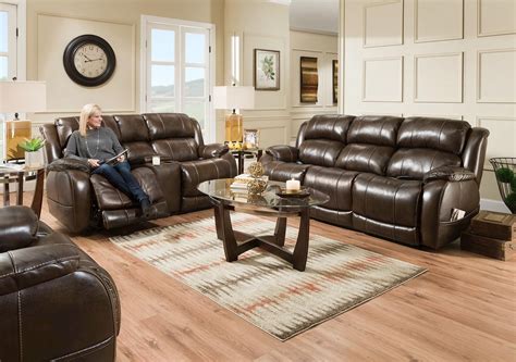 leather reclining living room sets
