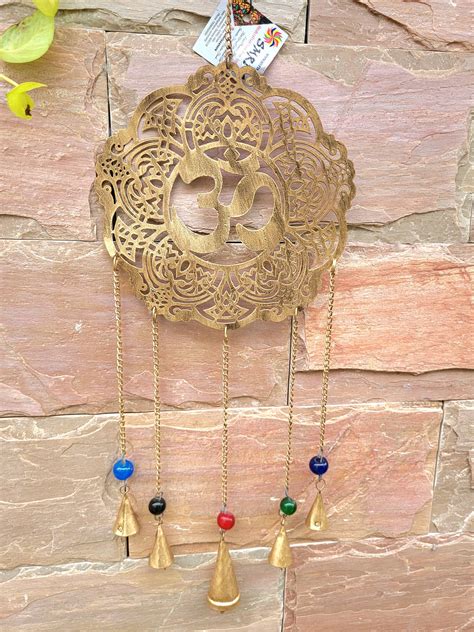 Ohm Hanging wind chimes bells pooja decor entrance – Smris