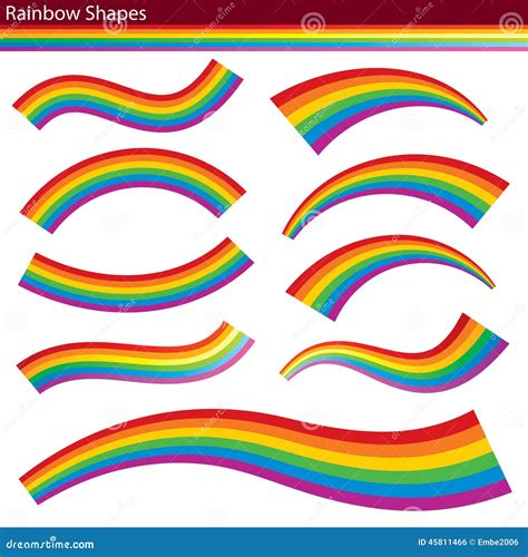 Rainbow Shapes stock vector. Illustration of isolated - 45811466