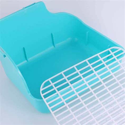 Buy POPETPOP Rabbit Cage Litter Box- Small Animal Potty Trainer Corner ...