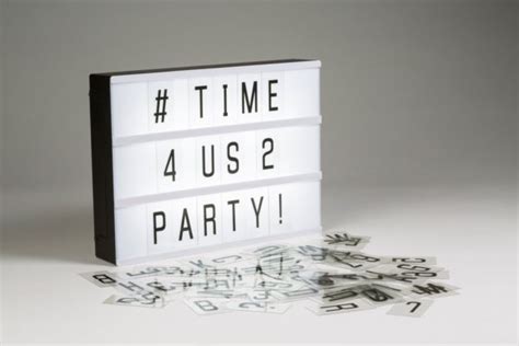 Cinematic Light Up Box with Interchangeable Letter, Numbers and Symbols ...