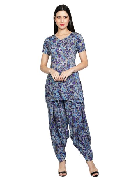 DESI ZULE A-Line Short Kurti with Patiala | Apsara Silks